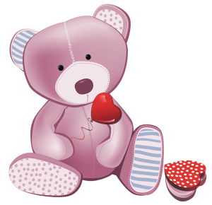 a pink teddy bear
